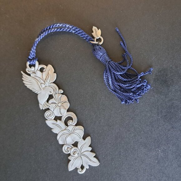 Seagull Pewter Hummingbird & Flower Bookmark - Picture 1 of 6